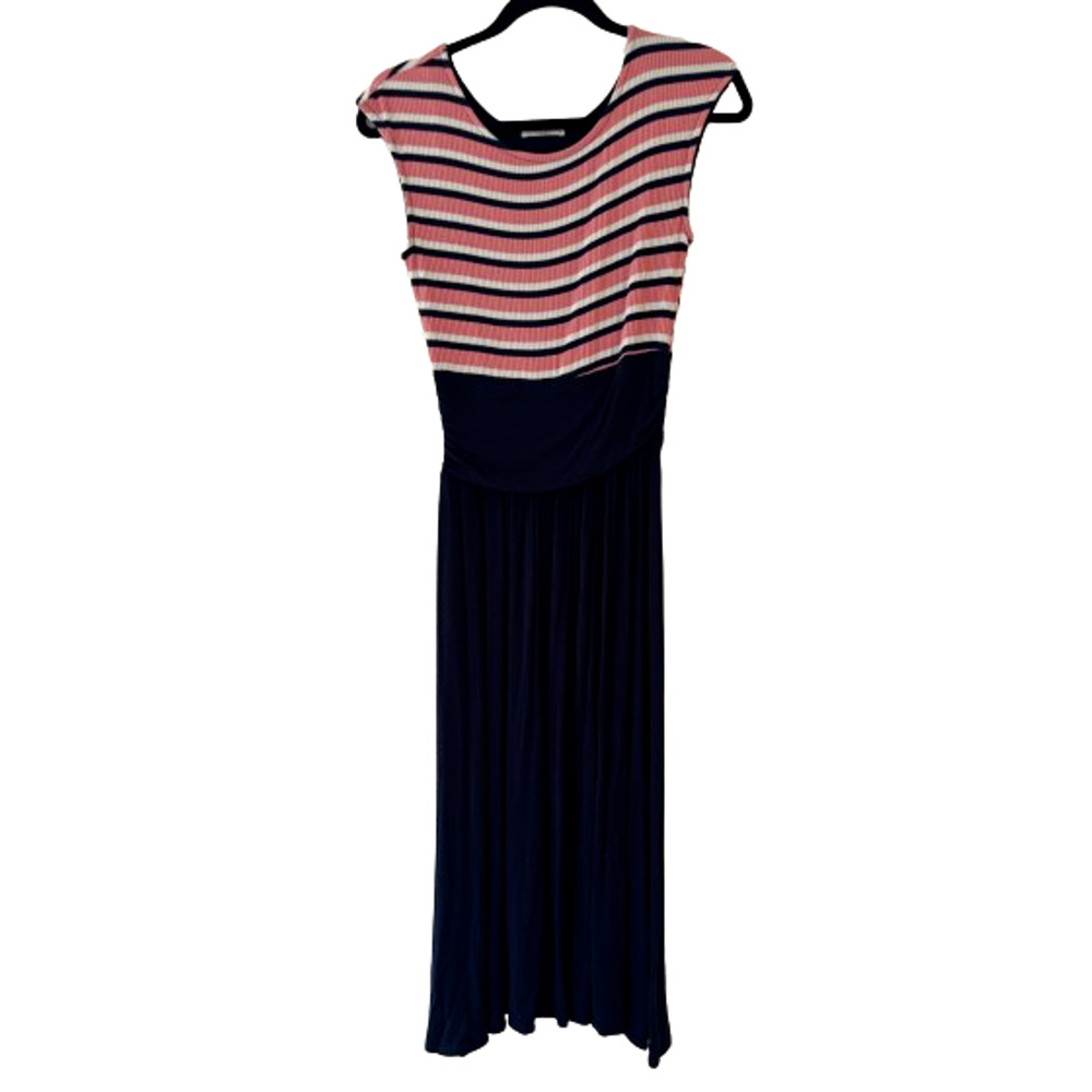 LE LIS Women's Stripe Stretch Knit Midi Dress